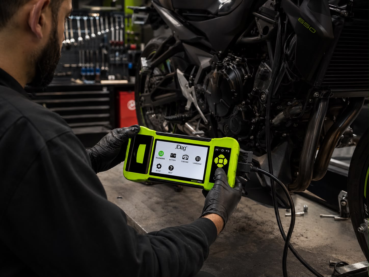 JDiag M300 Exper Pro Motosiklet Arıza Tespit Cihazı - Görsel 3